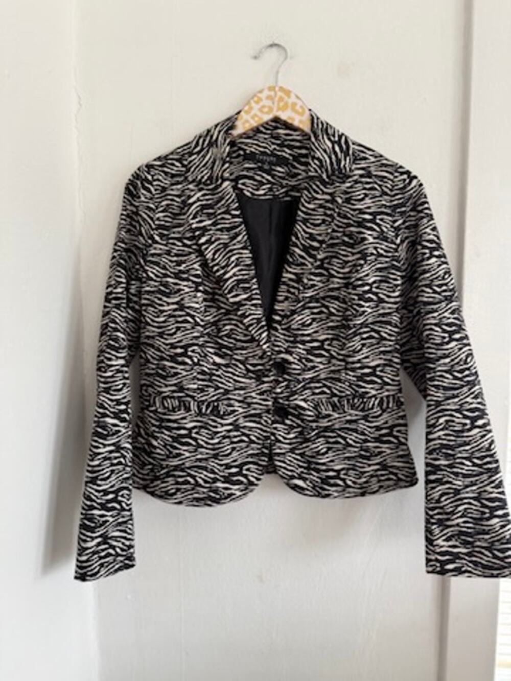 Sandro Studio Women's Animal Print Jacket | Size Small